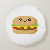 かわいいバーガー ラウンドクッション (裏面)