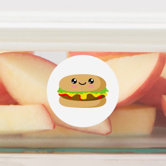 かわいいバーガー ラベル (貼付)