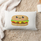 かわいいバーガー ランバークッション (ブランケット)