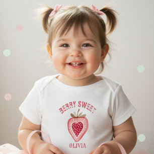 かわいいバースデーシャツ Berry Sweet ストロベリー ガールズ ベビーTシャツ