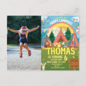 かわいいバースデーモダンキッズ ポストカード (正面)