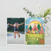 かわいいバースデーモダンキッズ 招待状 (スタンド正面)