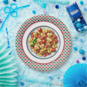 かわいいバータイパスタ愛好家ディナー ペーパープレート (パーティー)