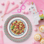 かわいいバータイパスタ愛好家ディナー ペーパープレート (パーティー)