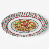 かわいいバータイパスタ愛好家ディナー ペーパープレート (アングル)
