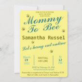 かわいいバーチャルベイビーシャワーをするママ 招待状 (正面)