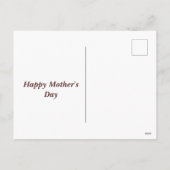 かわいいバーディピンクイエローブラウンフローラ母の日 シーズンポストカード (裏面)