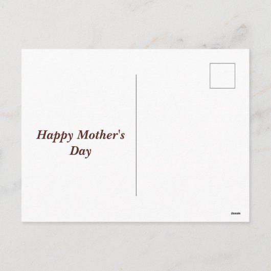 かわいいバーディピンクイエローブラウンフローラ母の日 シーズンポストカード (裏面)