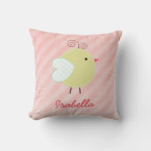 かわいいバーディーパーソナライズされたの名枕 クッション (正面)