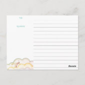 かわいいバードウィスク料理ベーキングレシピカード ポストカード (裏面)