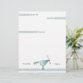 かわいいバードウィスク料理ベーキングレシピレターヘッド (スタンド正面)