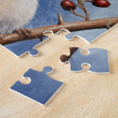 かわいいバードオレゴン州ユンコと冬の果実 ジグソーパズル (側面)