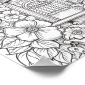 かわいいバードハウスアダルトカラーリング ポスター (角)