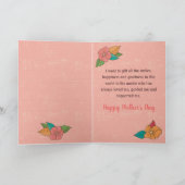 かわいいバードハウスフラワーズマザーズデイカード – 叔母さんへ カード (内部)