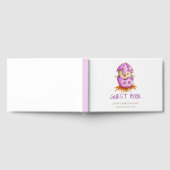 かわいいバードピンクの女の子の赤ちゃんシャワー ゲストブック (全面)