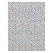 かわいいバードブルーロビン冬のクリスマスパターン テーブルクロス (正面)