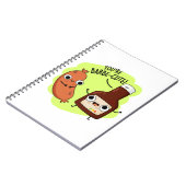 かわいいバーベキューパン バーベキューのユーモアたっぷりの駒 ノートブック (左側)