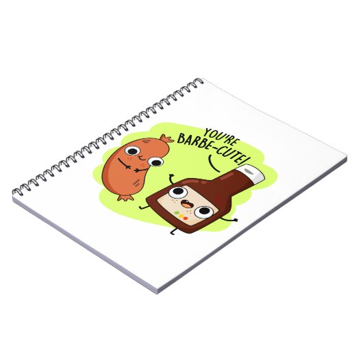 かわいいバーベキューパン バーベキューのユーモアな駒 ノートブック (左側)