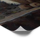 かわいいバーマンキャットアートプリントポスター ポスター (角)