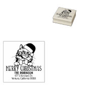 かわいいバーマンキャット差出人住所クリスマス ラバースタンプ (押印)