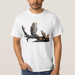 かわいいバーンフクロウTシャツ&ベビー Tシャツ