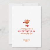 かわいいバ飛んでいるードバレンタインデーホリデーカード シーズンカード (正面)