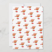 かわいいバ飛んでいるードバレンタインデーホリデーカード シーズンカード (裏面)