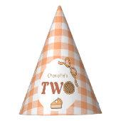 かわいいパイのかぼちゃの誕生日 パーティーハット (正面)