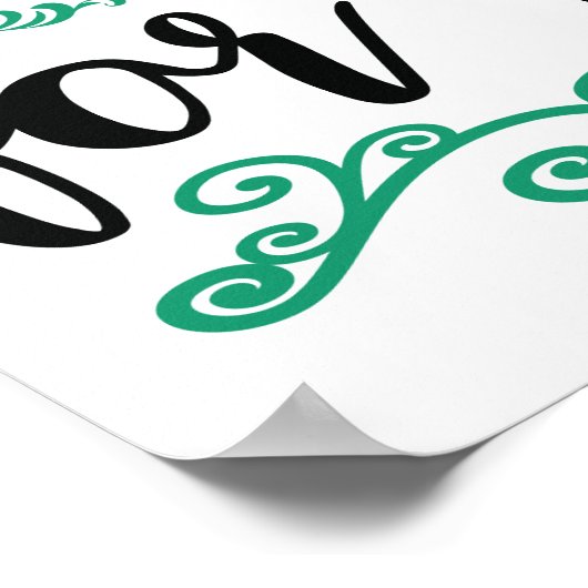 かわいいパイのタイムワードアート ポスター (角)