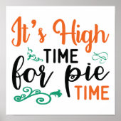 かわいいパイのタイムワードアート ポスター (正面)