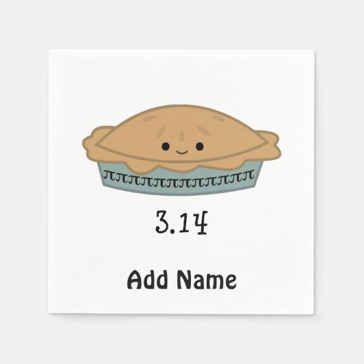 かわいいパイの日3.14 スタンダードカクテルナプキン (正面)