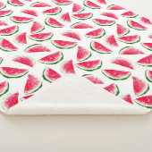 かわいいパイナップルとスイカ柄 シェルパブランケット (3/4)