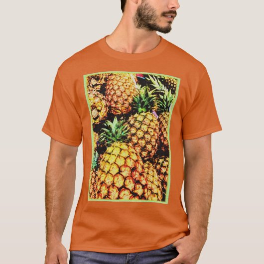 かわいいパイナップルの写真。今すぐ購入 Tシャツ (正面)
