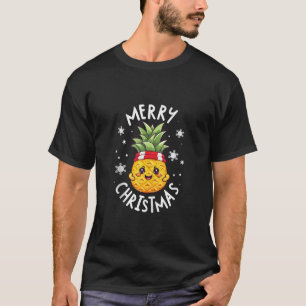 かわいいパイナップルクリスマスツリーライトズクリスマスかわいいB Tシャツ