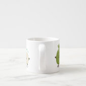 かわいいパイナップルグアバフェヨア漫画イラストレーション エスプレッソカップ (裏面)