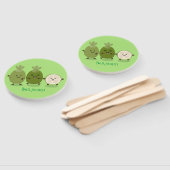 かわいいパイナップルグアバフェヨア漫画イラストレーション ハンドファン (組立なし)