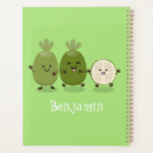 かわいいパイナップルグアバフェヨア漫画イラストレーション プランナー手帳 (裏面)