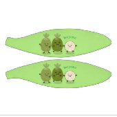 かわいいパイナップルグアバフェヨア漫画イラストレーション ミニバスケットボール (パネル)