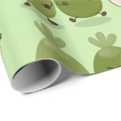 かわいいパイナップルグアバフェヨア漫画イラストレーション ラッピングペーパー (ロールコーナー)