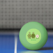 かわいいパイナップルグアバフェヨア漫画イラストレーション 卓球ボール (ネット)