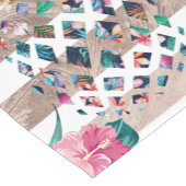 かわいいパイナップルストライプの金ゴールド ショートテーブルランナー (コーナー)