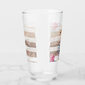 かわいいパイナップルストライプの金ゴールド タンブラーグラス (右)