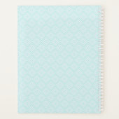 かわいいパイナップルバラブーケピンクターコイズビッグ プランナー手帳 (裏面)