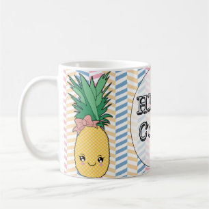 かわいいパイナップルフルーツかわいいハローかわいこちゃん夏 コーヒーマグカップ