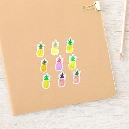 かわいいパイナップルフルーツ シール (ノートブック)