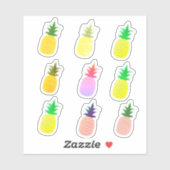 かわいいパイナップルフルーツ シール (シート)
