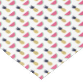 かわいいパイナップル及びスイカの落書きパターン テーブルクロス (アングル)