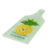 かわいいパイナップル漫画イラストレーション カッティングボード (角)