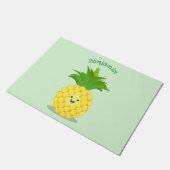 かわいいパイナップル漫画イラストレーション ドアマット (アングル)