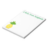 かわいいパイナップル漫画イラストレーション ノートパッド (回転)